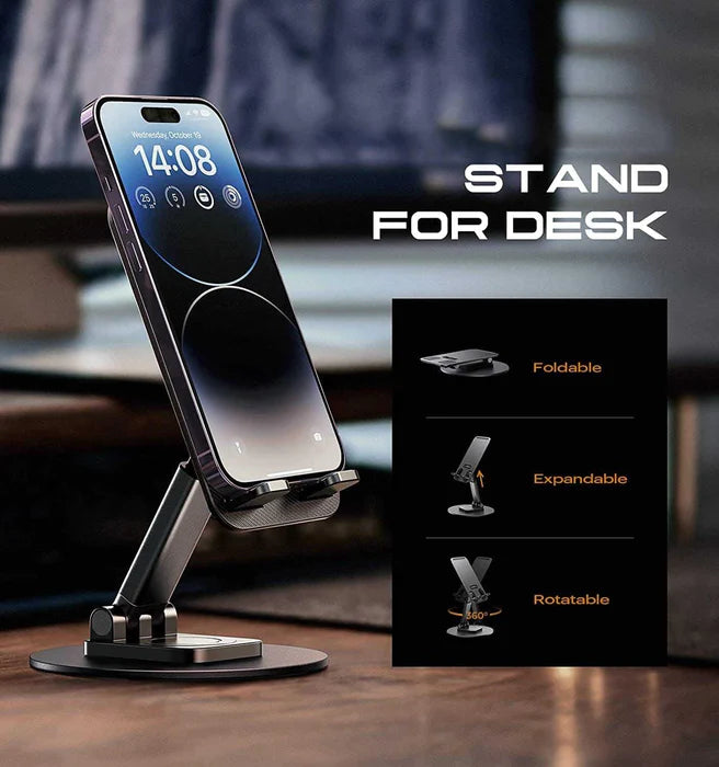 Aluminum Mobile Stand and Tablets 360° Rotating - 60% OFF