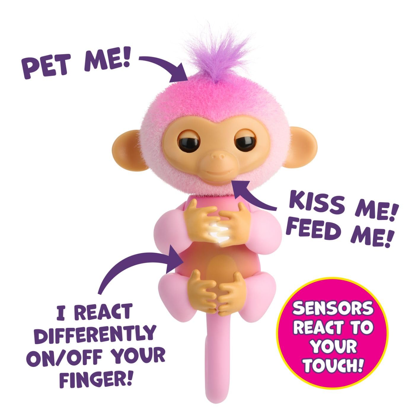 Baby Monkey Reacts to Touch – 70+ Sounds & Reactions- pack of 2