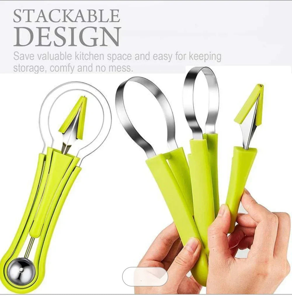 4 In 1 Stainless Steel Fruit Tool Set Carving Knife Fruit