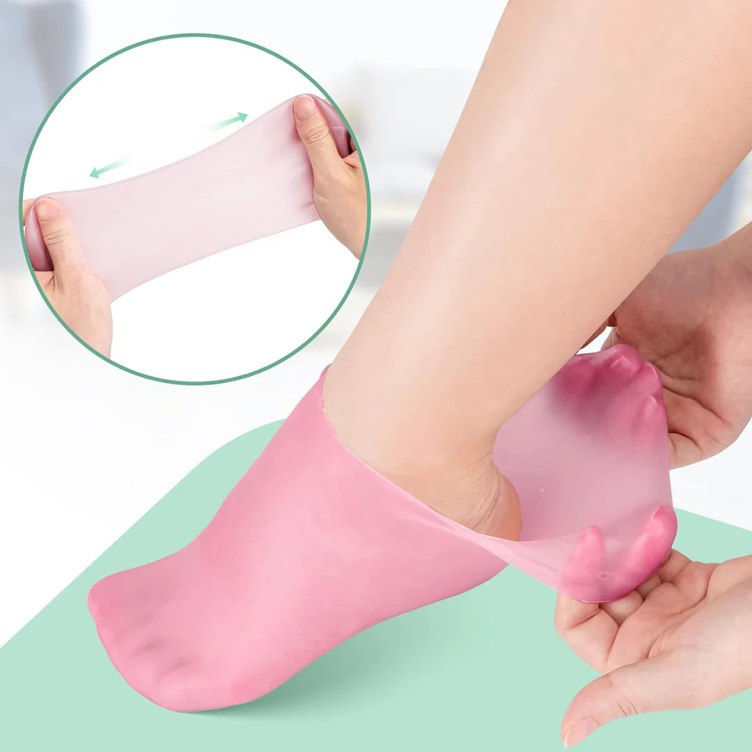 Women foot spa pedicure silicone socks (Free Spa Serum)